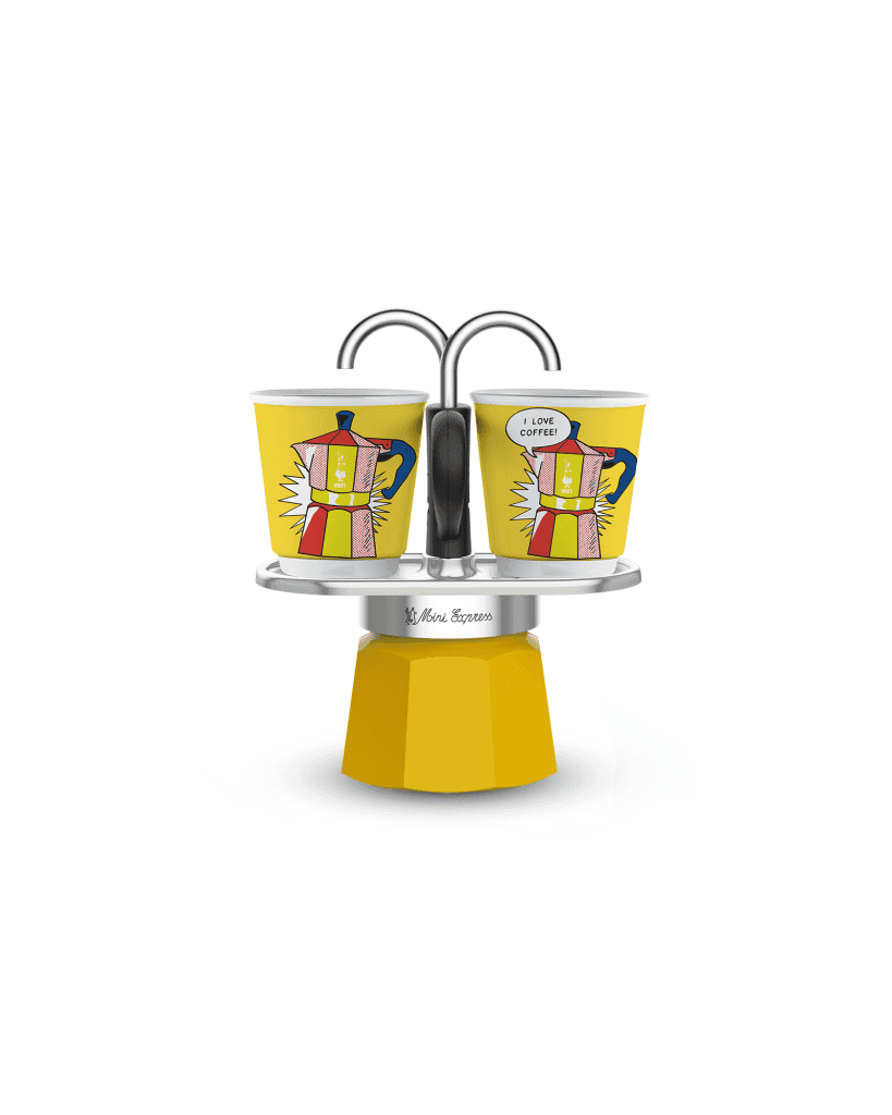 Bialetti Mini Express 2 koppar Gul
